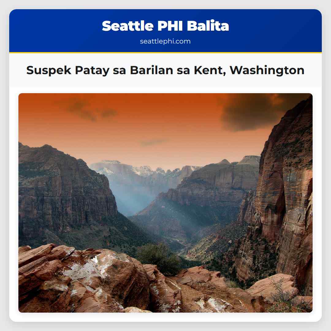 Suspek Patay sa Barilan sa Kent Washington