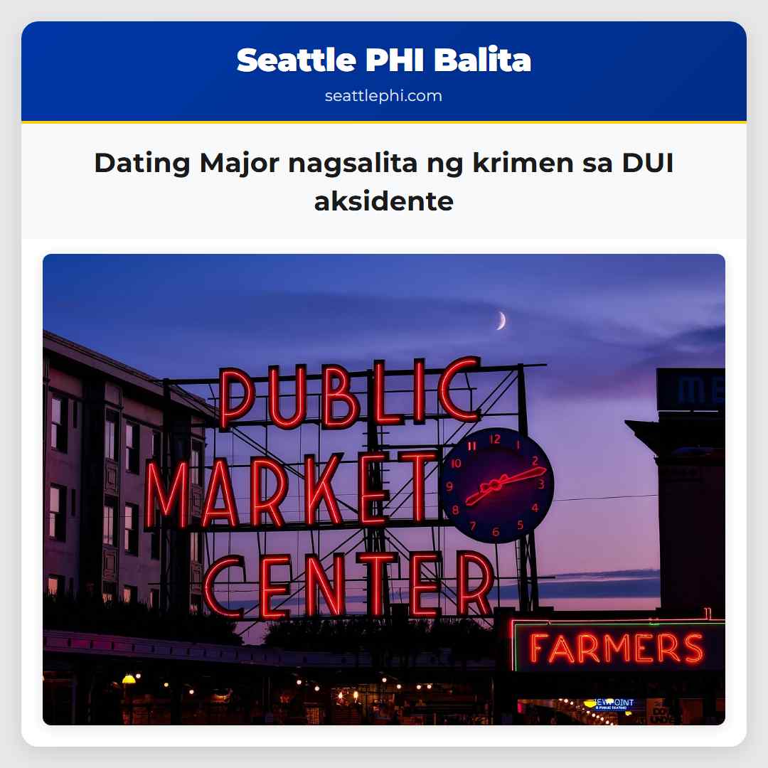 Dating Major nagsalita ng krimen sa DUI aksidente