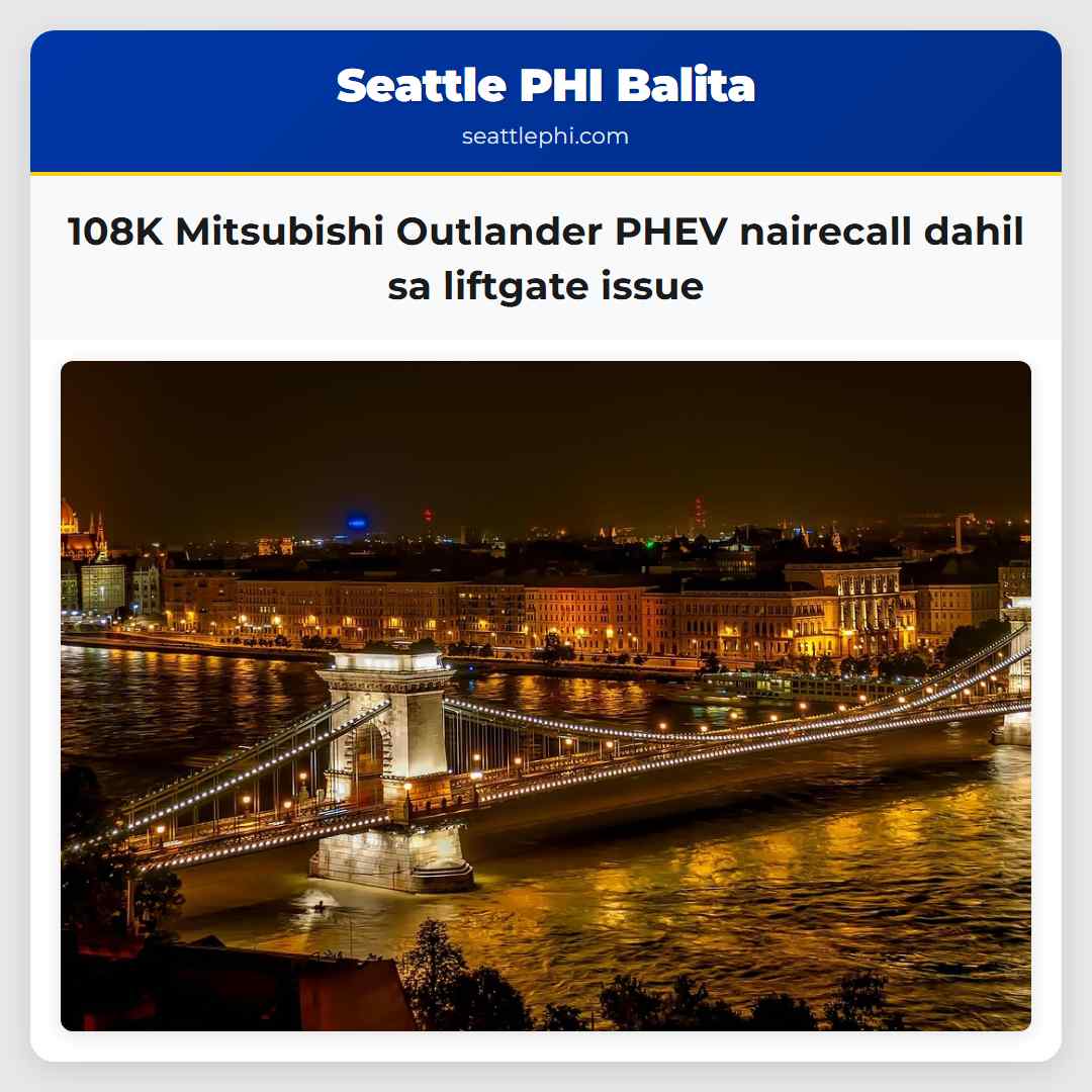 108K Mitsubishi Outlander PHEV nairecall dahil sa liftgate issue