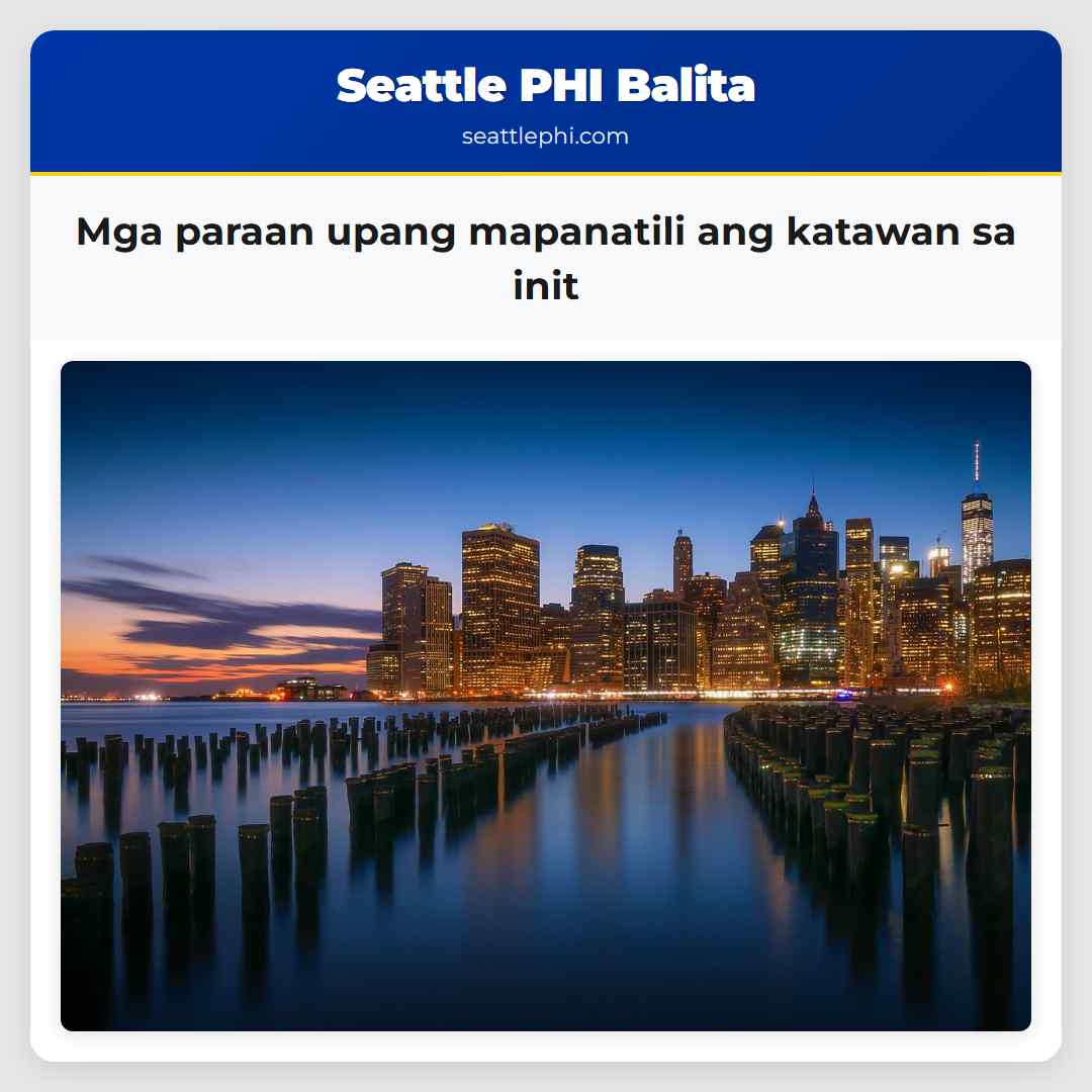 Mga paraan upang mapanatili ang katawan sa init