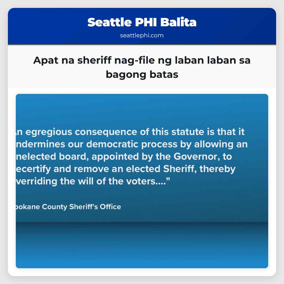 Apat na sheriff nag-file ng laban laban sa bagong