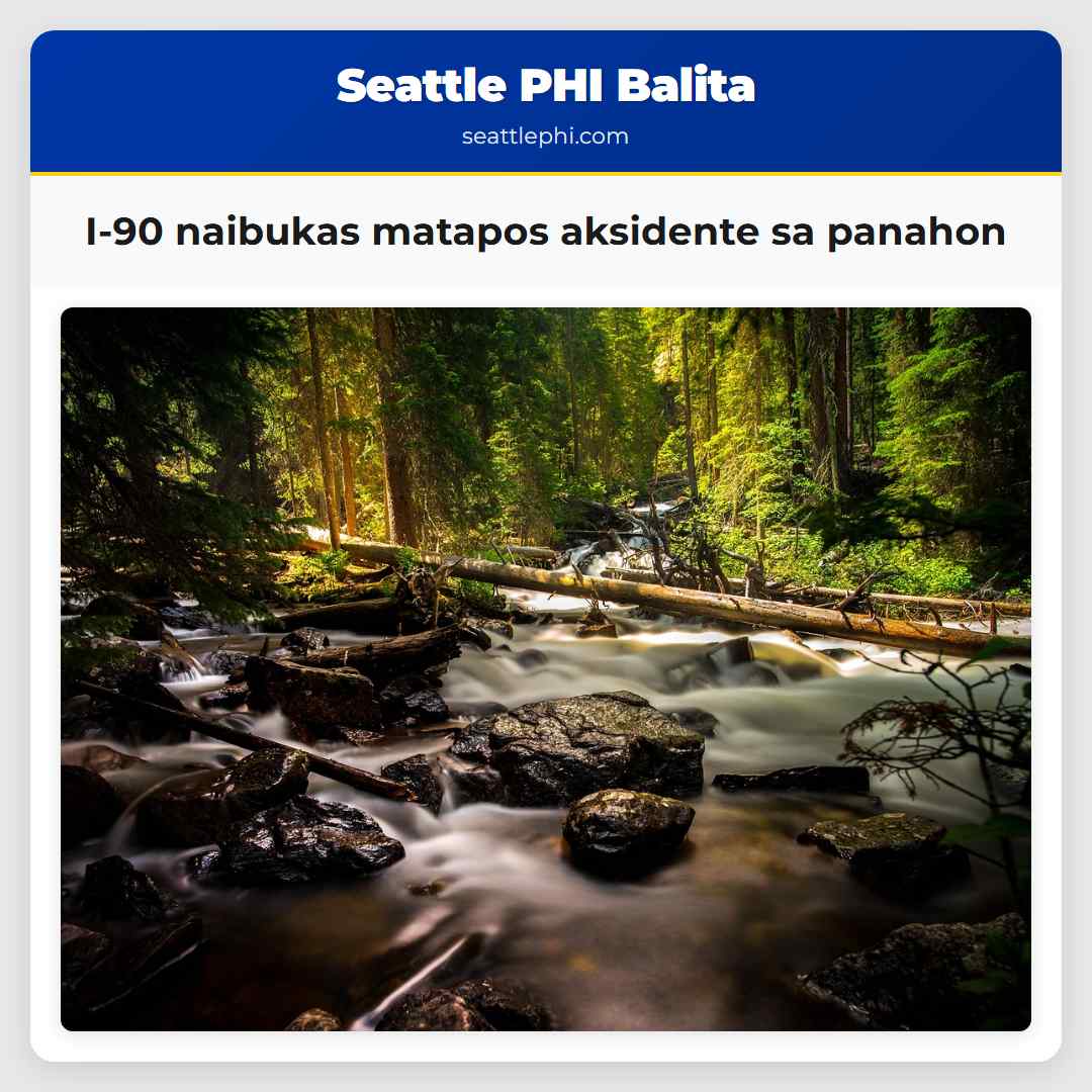 I-90 naibukas matapos aksidente sa panahon