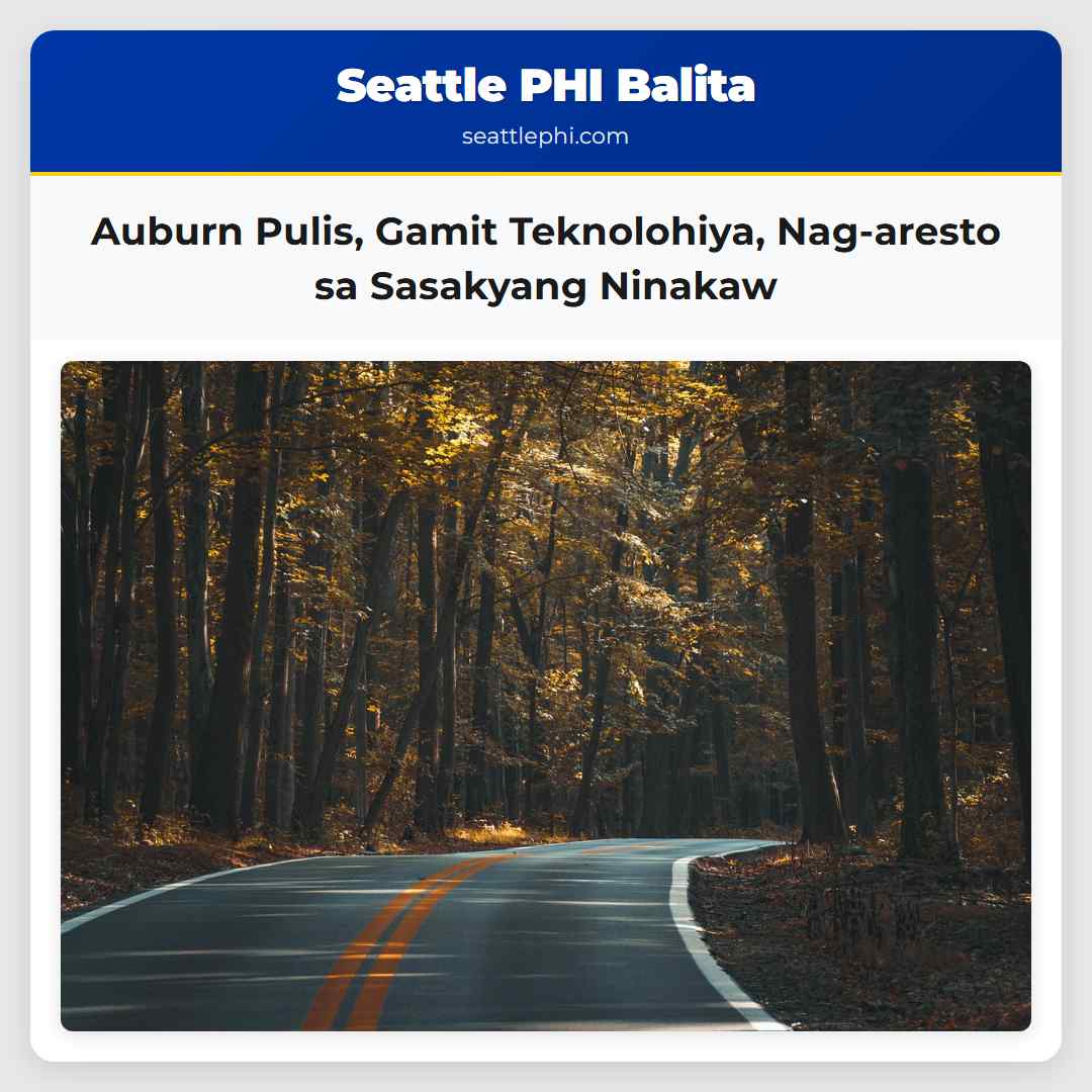 Auburn Pulis Gamit Teknolohiya Nag-aresto sa Sasakyang Ninakaw