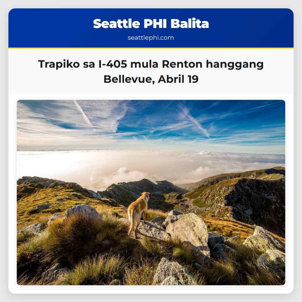 Trapiko sa I-405 mula Renton hanggang Bellevue,