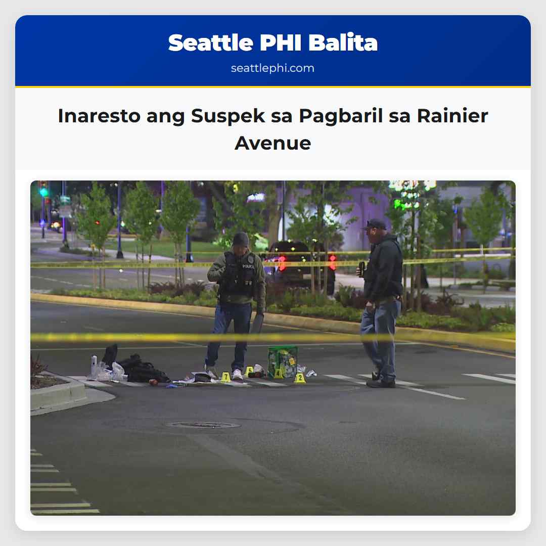 Inaresto ang Suspek sa Pagbaril sa Rainier Avenue
