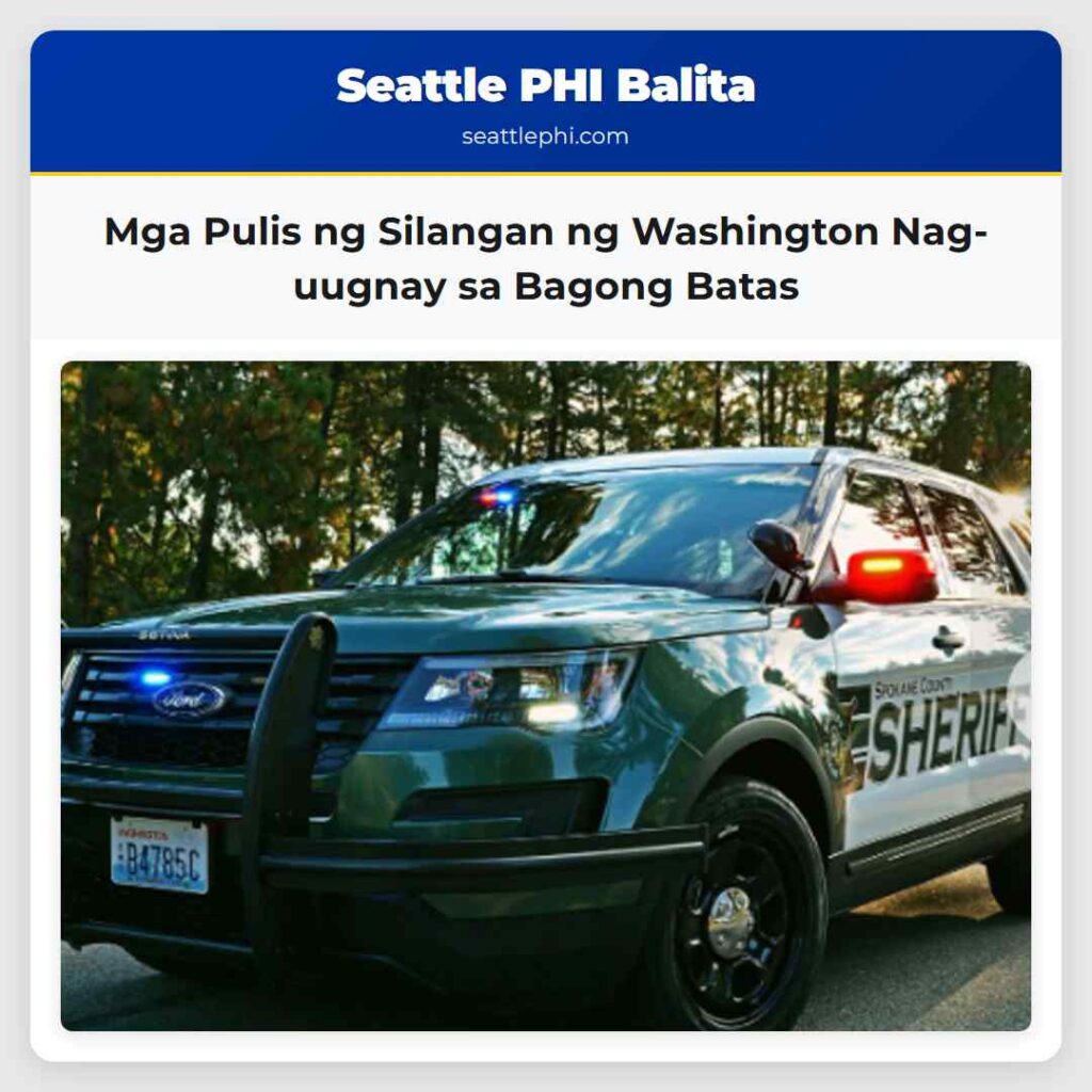 Mga Pulis ng Silangan ng Washington Nag-uugnay sa