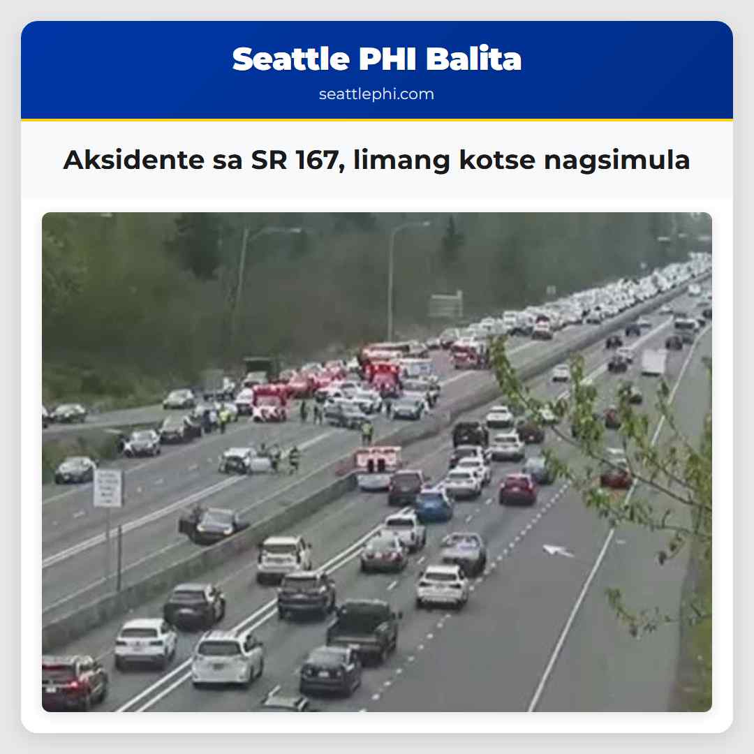 Aksidente sa SR 167, limang kotse nagsimula