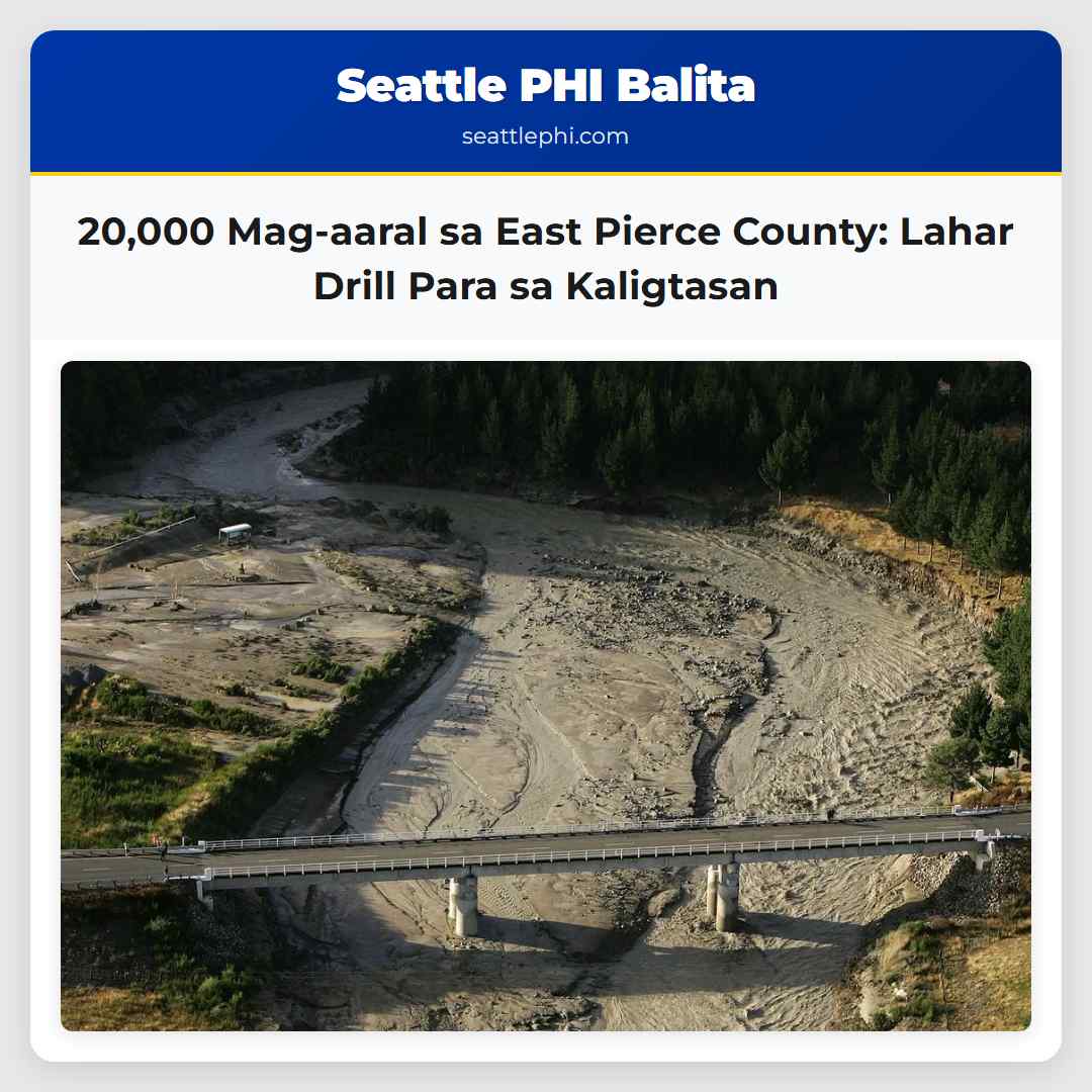 20000 Mag-aaral sa East Pierce County Lahar Drill Para sa Kaligtasan
