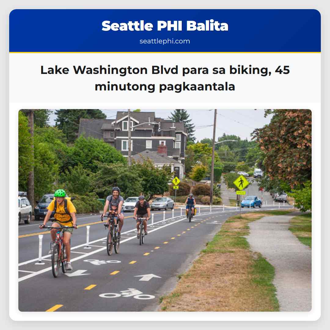 Lake Washington Blvd para sa biking, 45 minutong