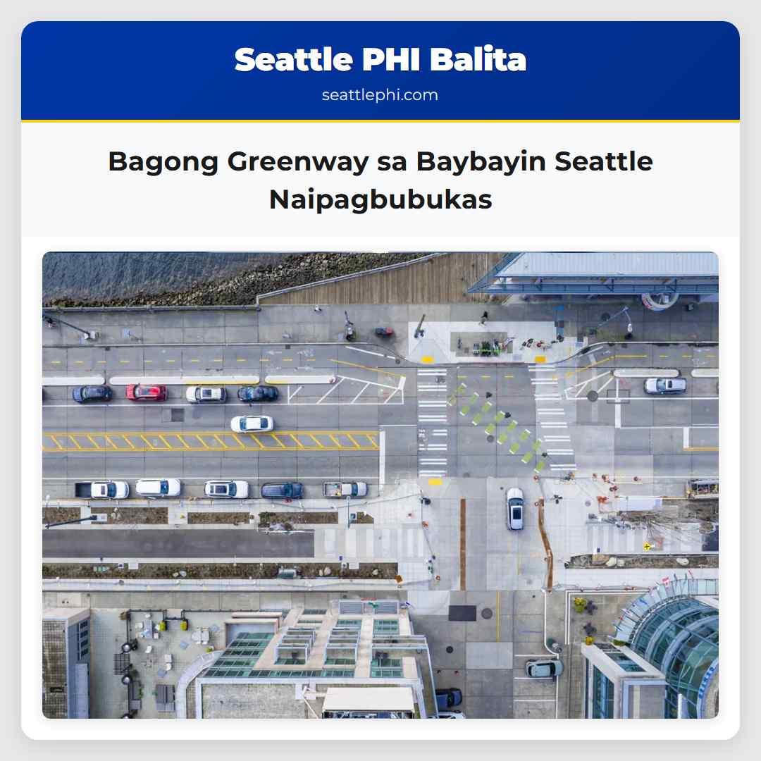 Bagong Greenway sa Baybayin Seattle Naipagbubukas