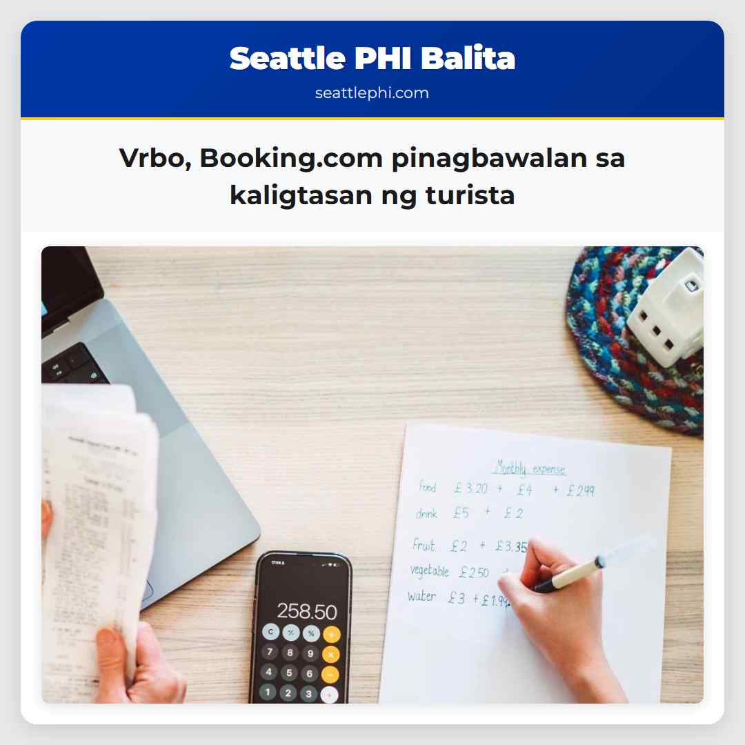 Vrbo Booking.com pinagbawalan sa kaligtasan ng turista