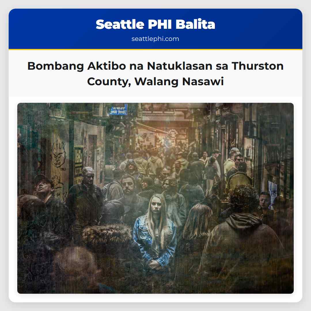 Bombang Aktibo na Natuklasan sa Thurston County,