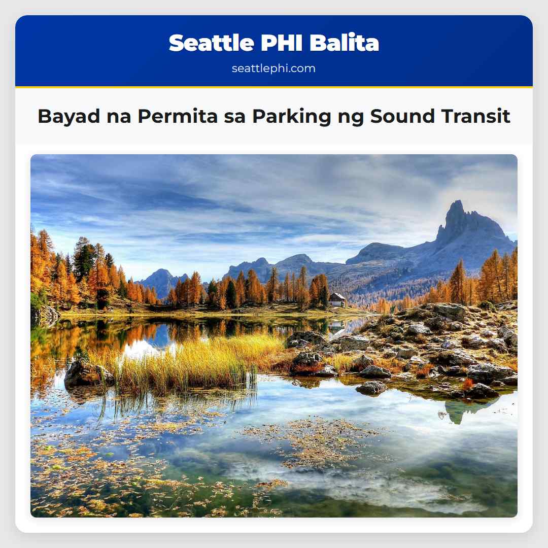 Bayad na Permita sa Parking ng Sound Transit