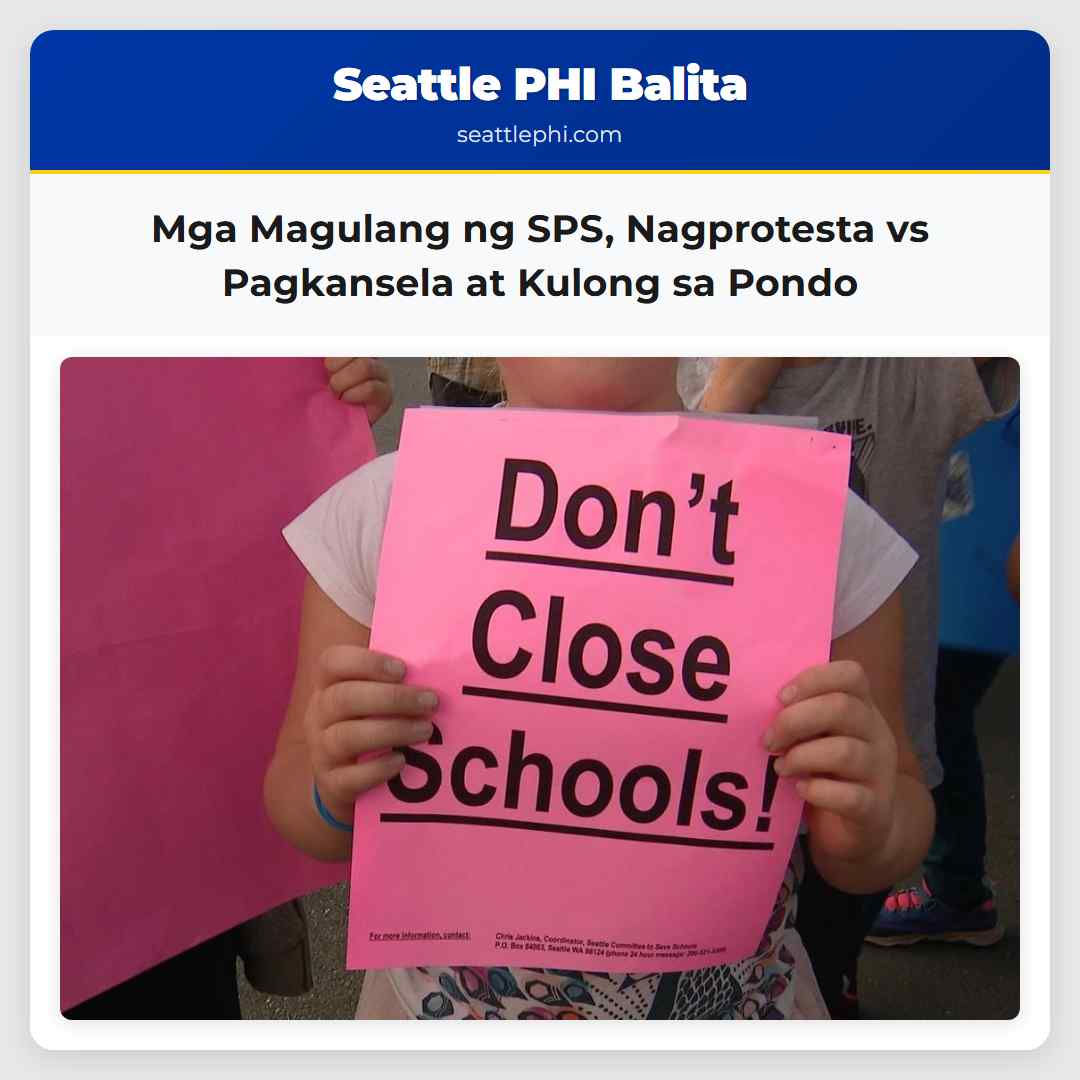 Mga Magulang ng SPS Nagprotesta vs Pagkansela at Kulong sa Pondo