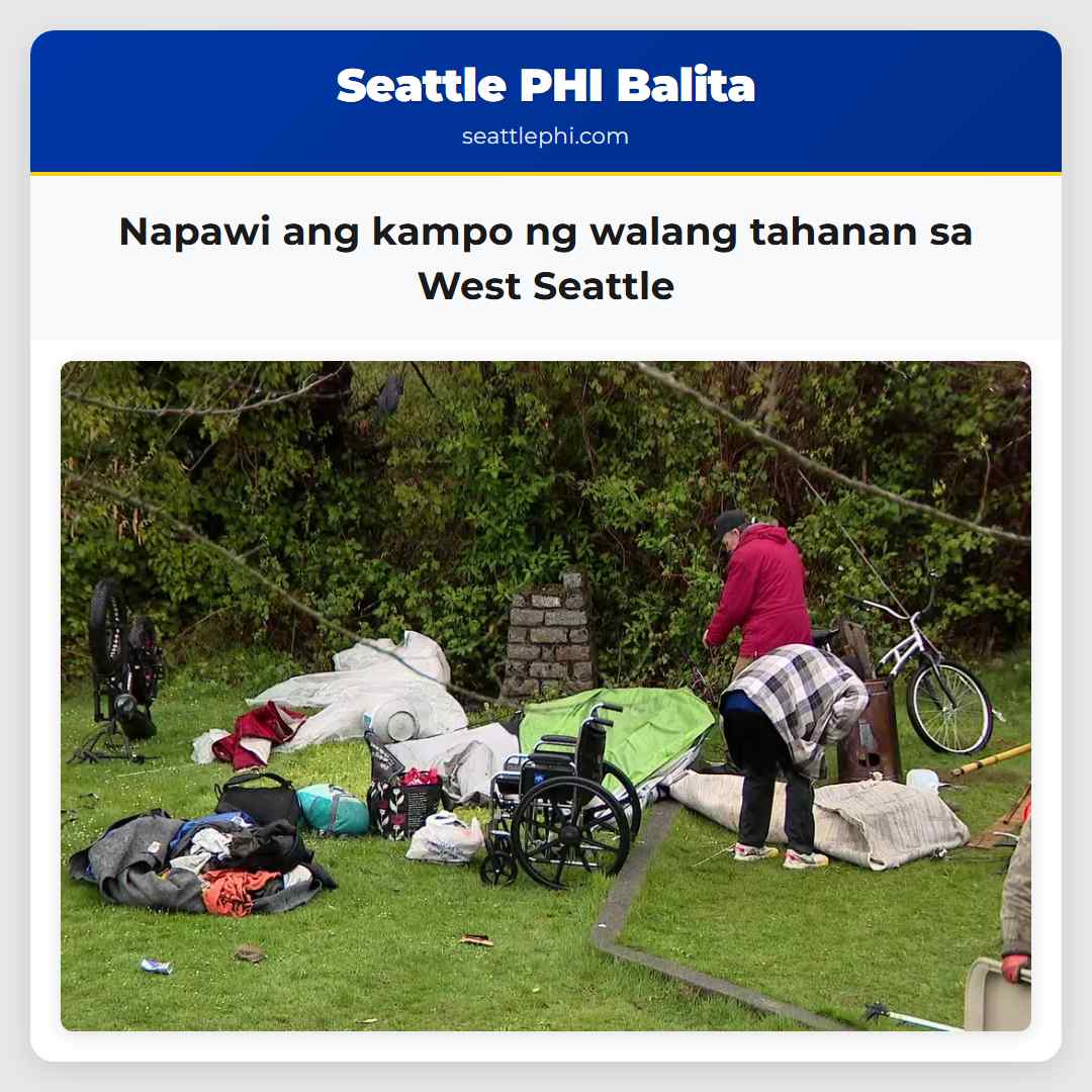 Napawi ang kampo ng walang tahanan sa West Seattle