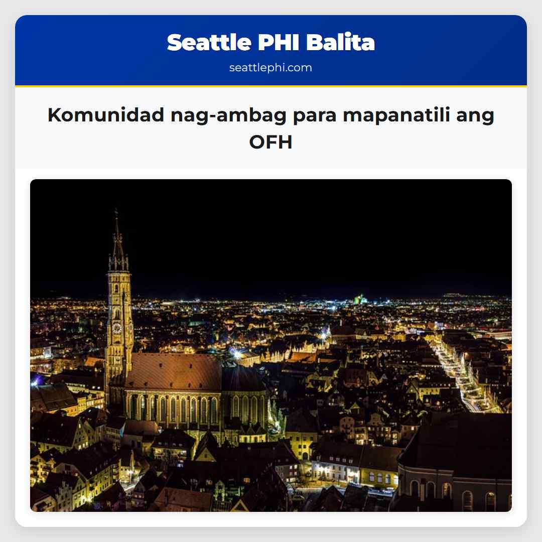 Komunidad nag-ambag para mapanatili ang OFH