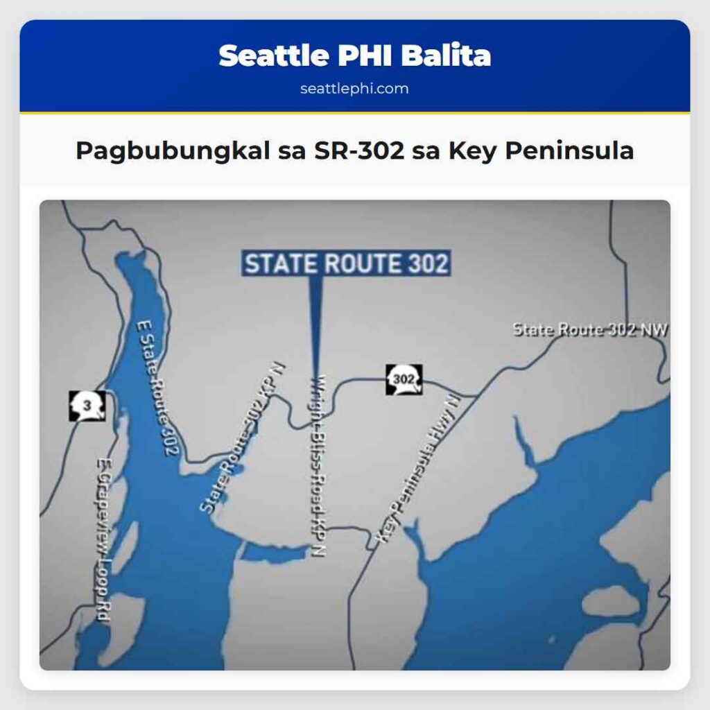 Pagbubungkal sa SR-302 sa Key Peninsula