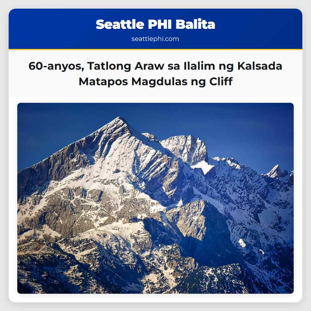 60-anyos Tatlong Araw sa Ilalim ng Kalsada Matapos Magdulas ng Cliff