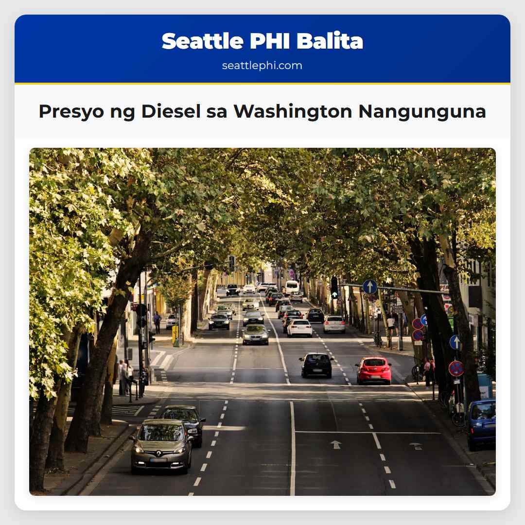 Presyo ng Diesel sa Washington Nangunguna