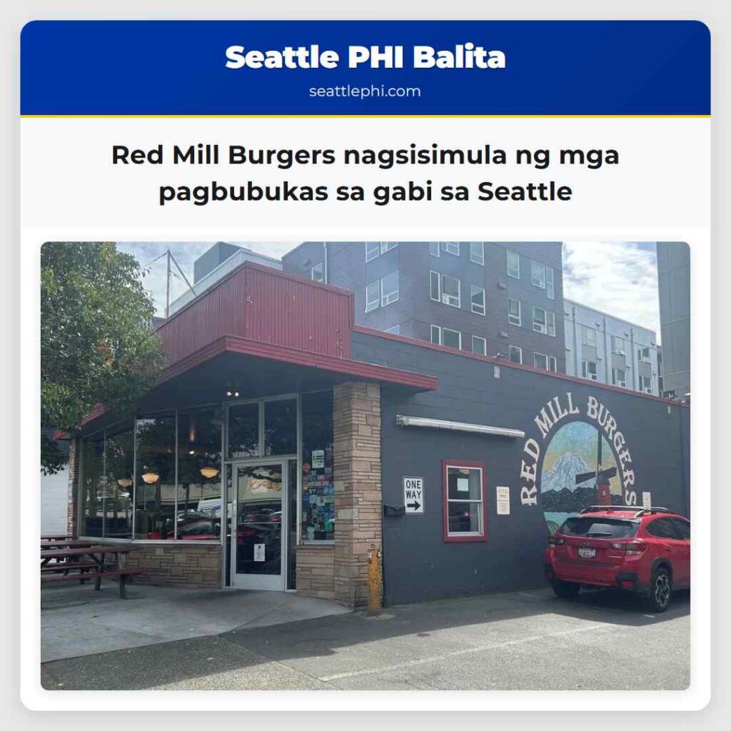Red Mill Burgers nagsisimula ng mga pagbubukas sa