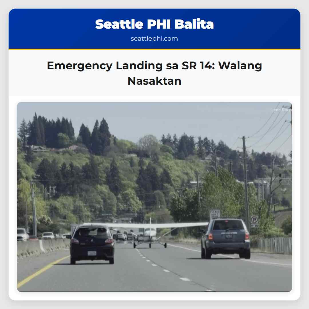 Emergency Landing sa SR 14: Walang Nasaktan