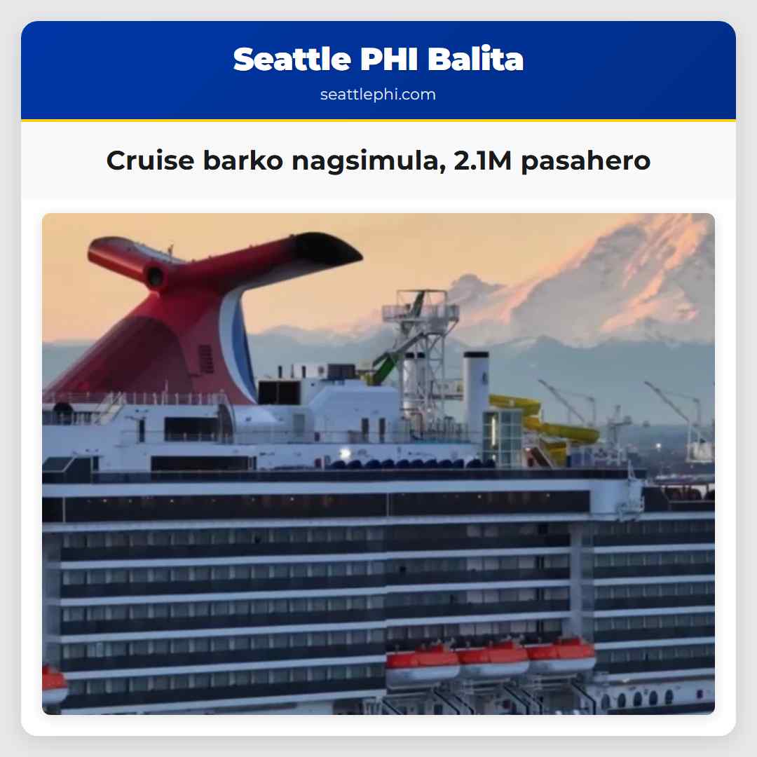 Cruise barko nagsimula, 2.1M pasahero