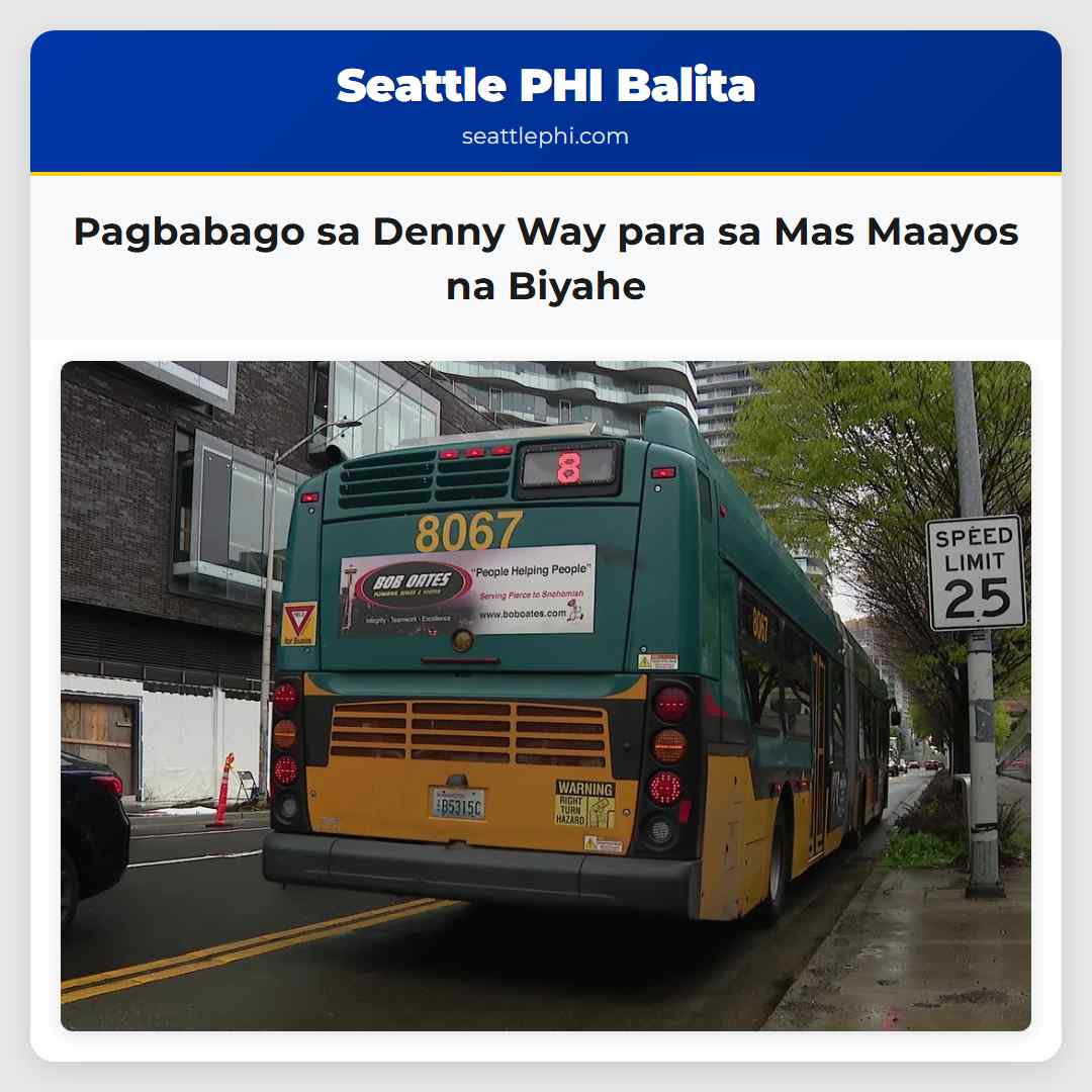 Pagbabago sa Denny Way para sa Mas Maayos na Biyahe