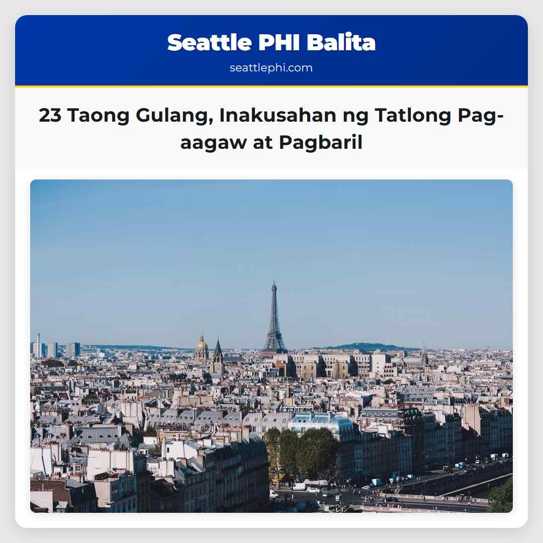 23 Taong Gulang Inakusahan ng Tatlong Pag-aagaw at Pagbaril