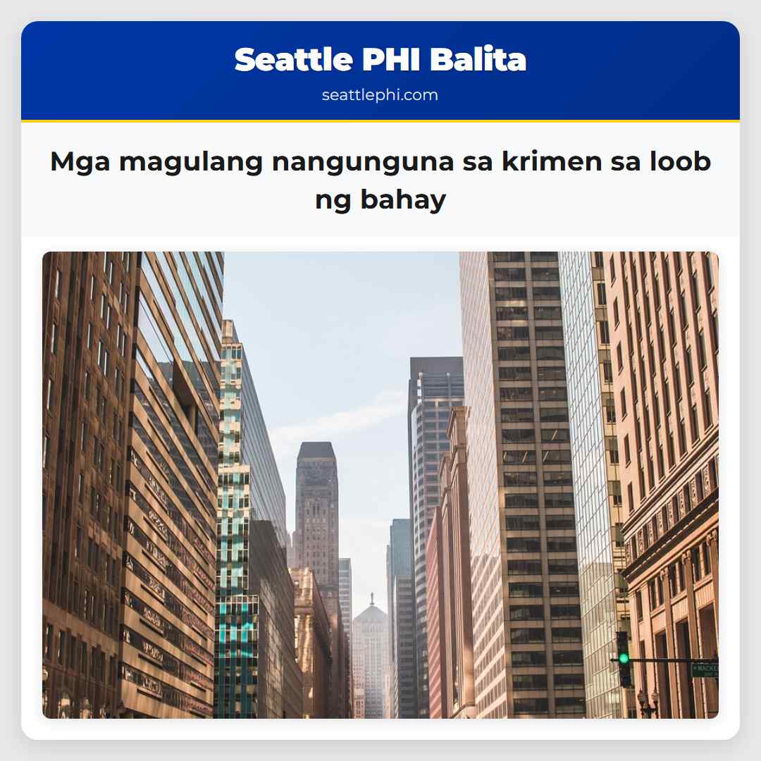 Mga magulang nangunguna sa krimen sa loob ng bahay