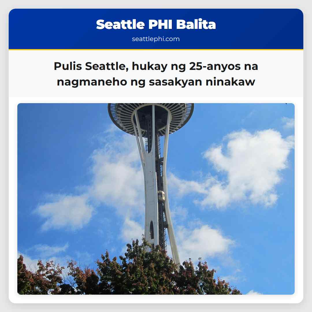 Pulis Seattle hukay ng 25-anyos na nagmaneho ng sasakyan ninakaw