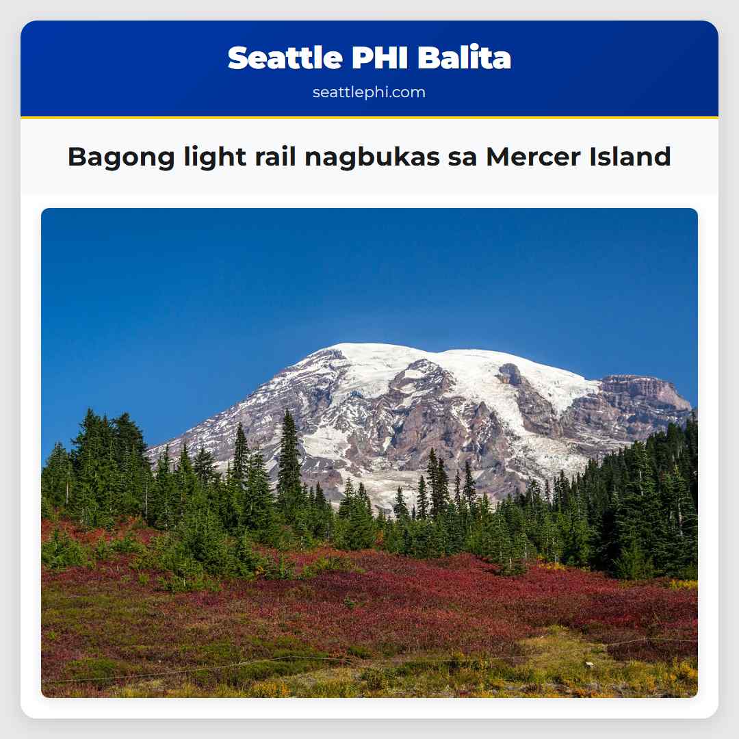 Bagong light rail nagbukas sa Mercer Island
