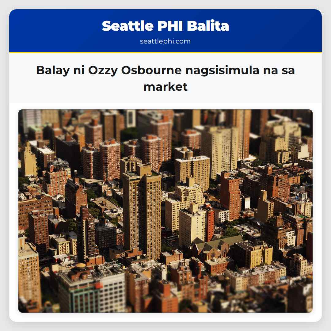 Balay ni Ozzy Osbourne nagsisimula na sa market