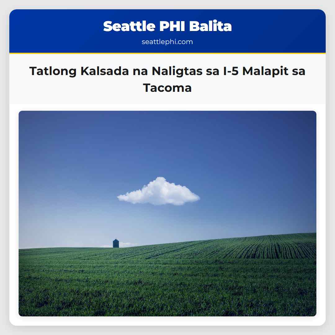 Tatlong Kalsada na Naligtas sa I-5 Malapit sa Tacoma