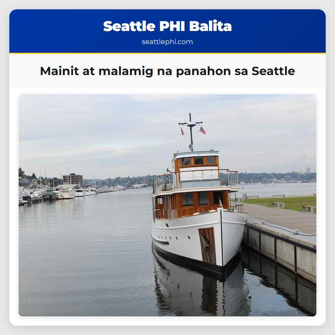 Mainit at malamig na panahon sa Seattle
