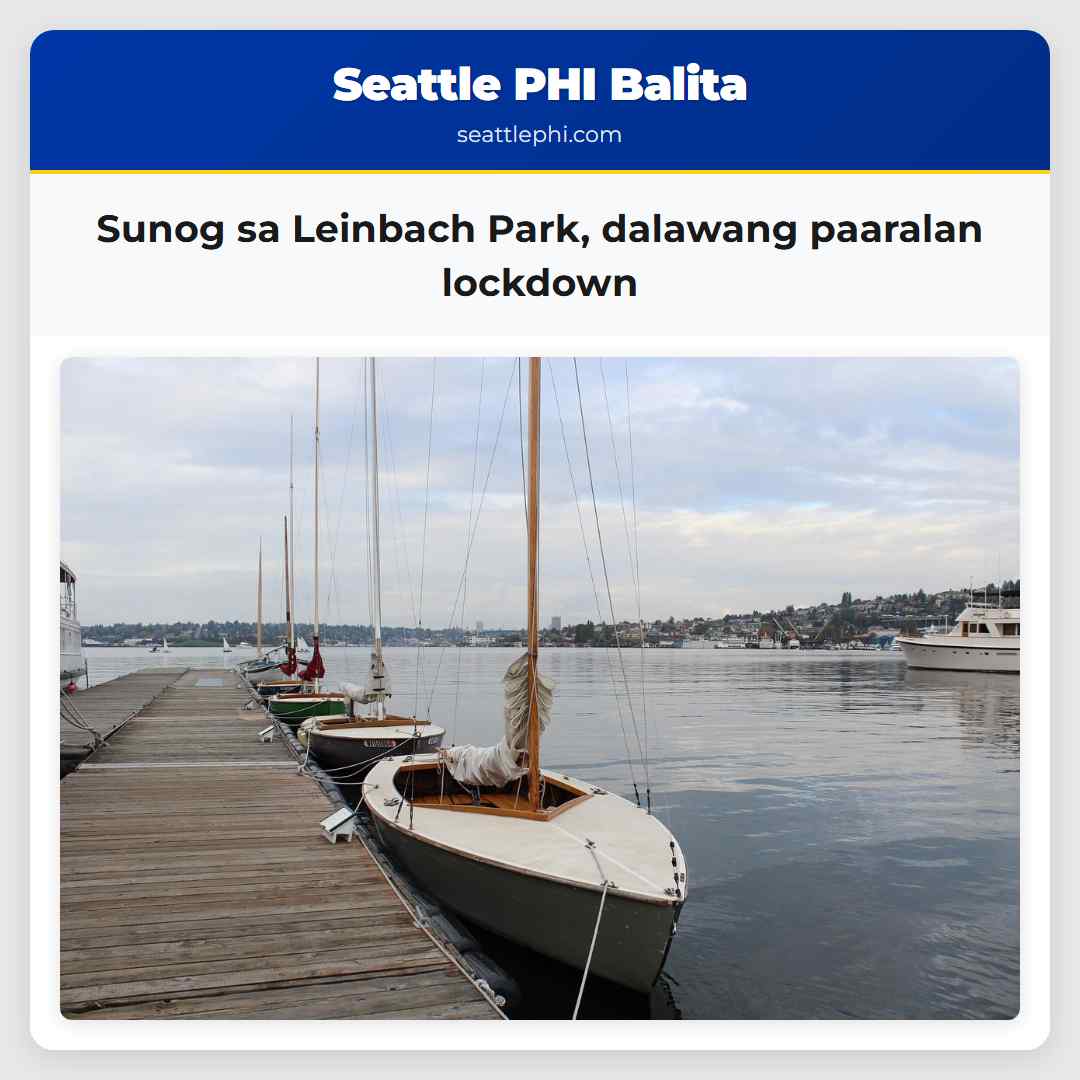 Sunog sa Leinbach Park dalawang paaralan lockdown