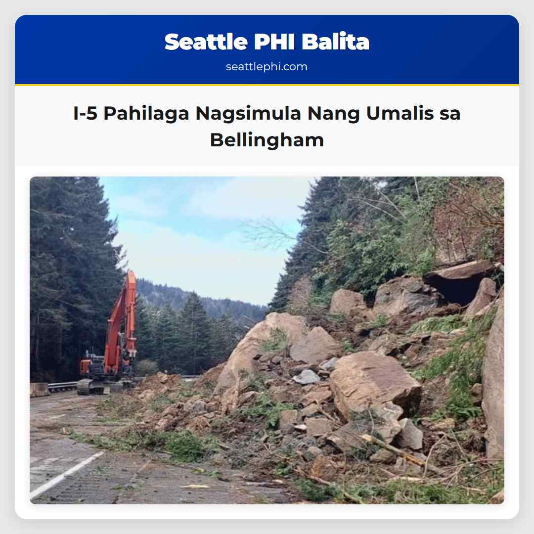 I-5 Pahilaga Nagsimula Nang Umalis sa Bellingham
