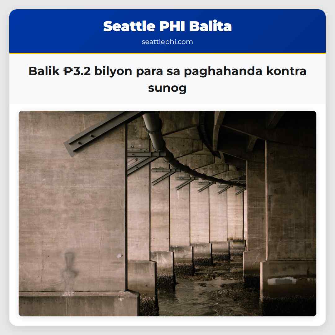 Balik ₱3.2 bilyon para sa paghahanda kontra sunog
