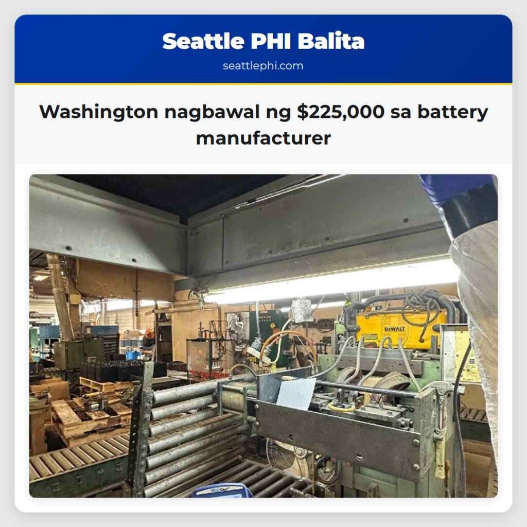 Washington nagbawal ng $225,000 sa battery