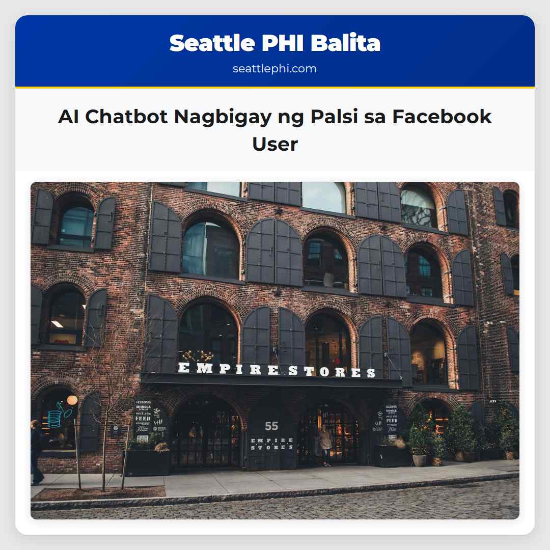 AI Chatbot Nagbigay ng Palsi sa Facebook User