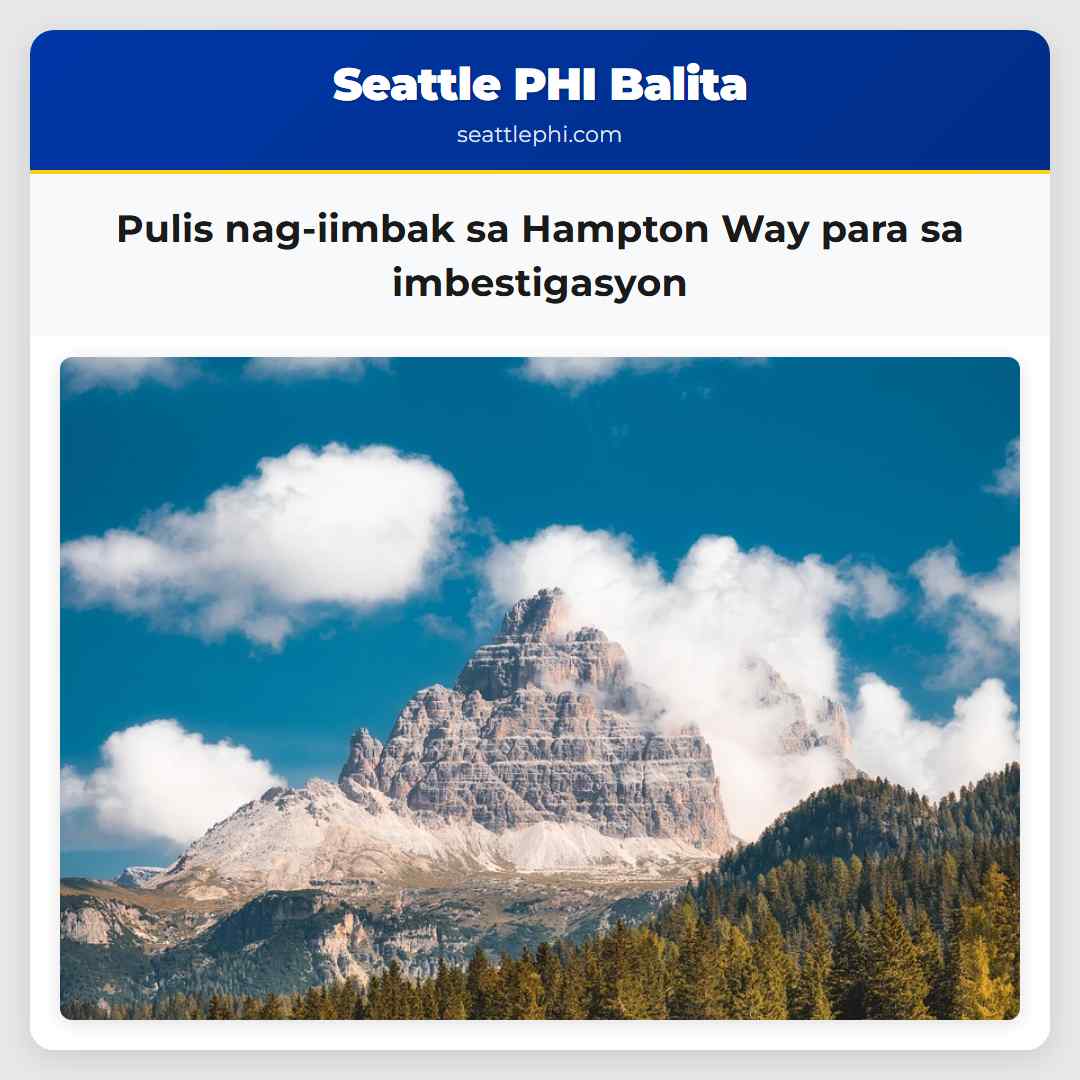 Pulis nag-iimbak sa Hampton Way para sa imbestigasyon