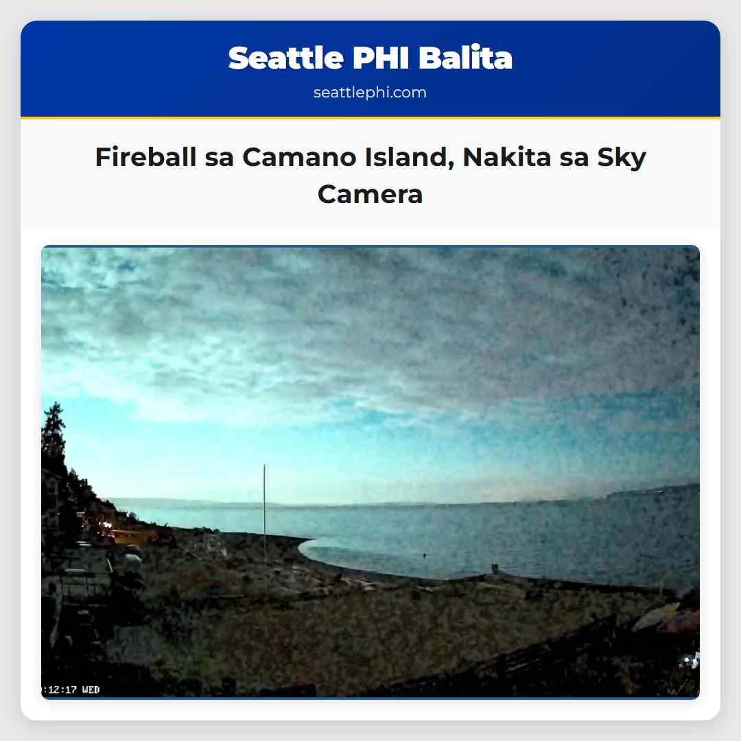 Fireball sa Camano Island Nakita sa Sky Camera