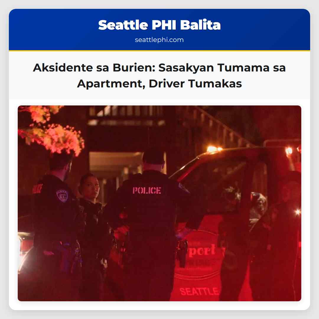Aksidente sa Burien: Sasakyan Tumama sa