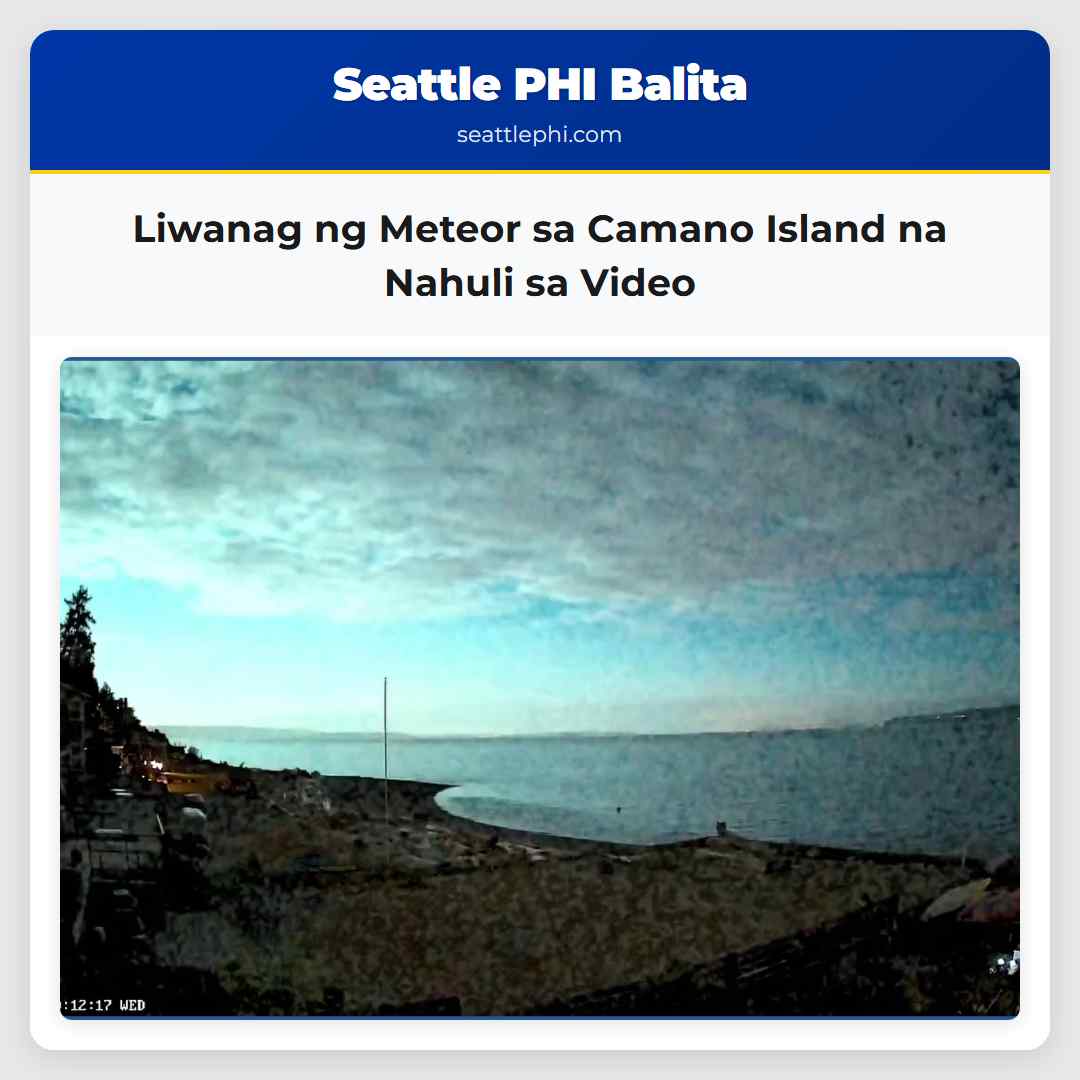 Liwanag ng Meteor sa Camano Island na Nahuli sa