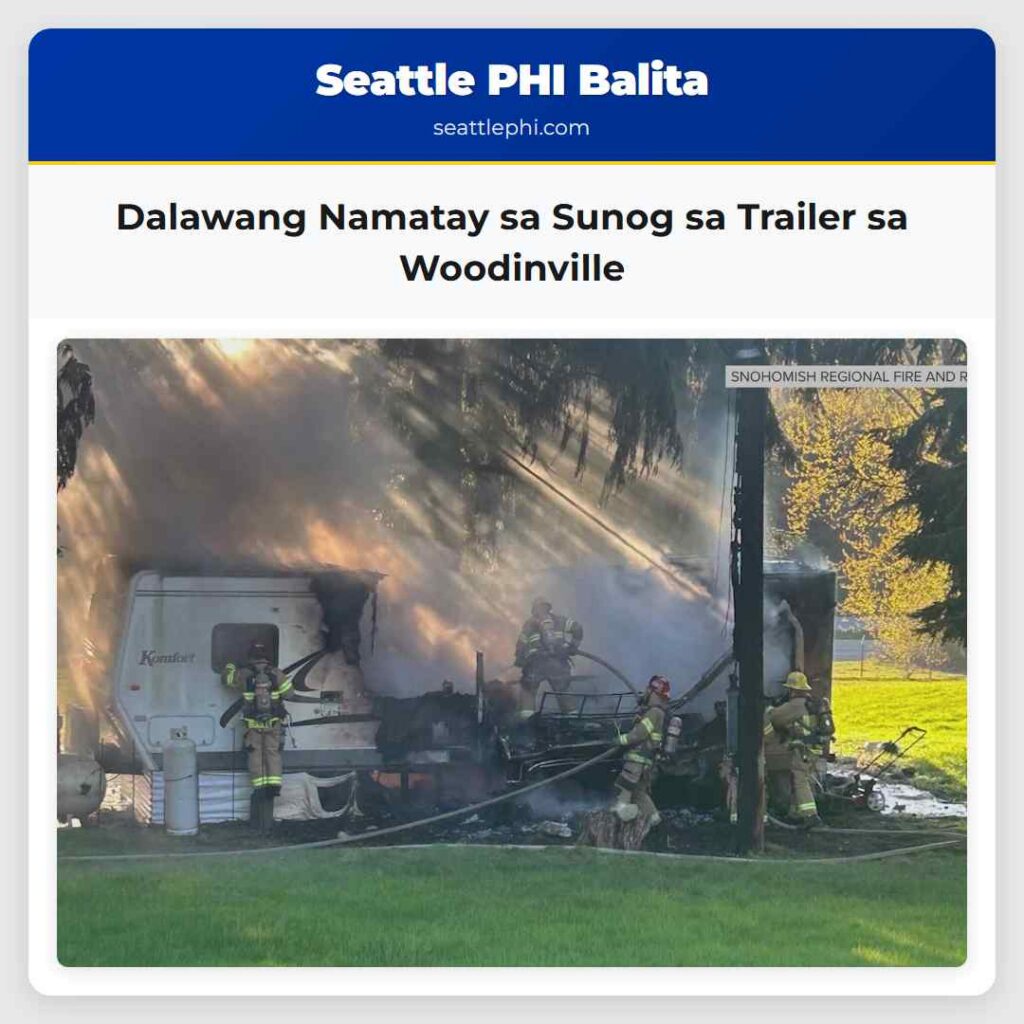 Dalawang Namatay sa Sunog sa Trailer sa