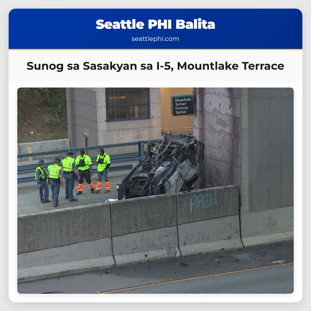 Sunog sa Sasakyan sa I-5 Mountlake Terrace