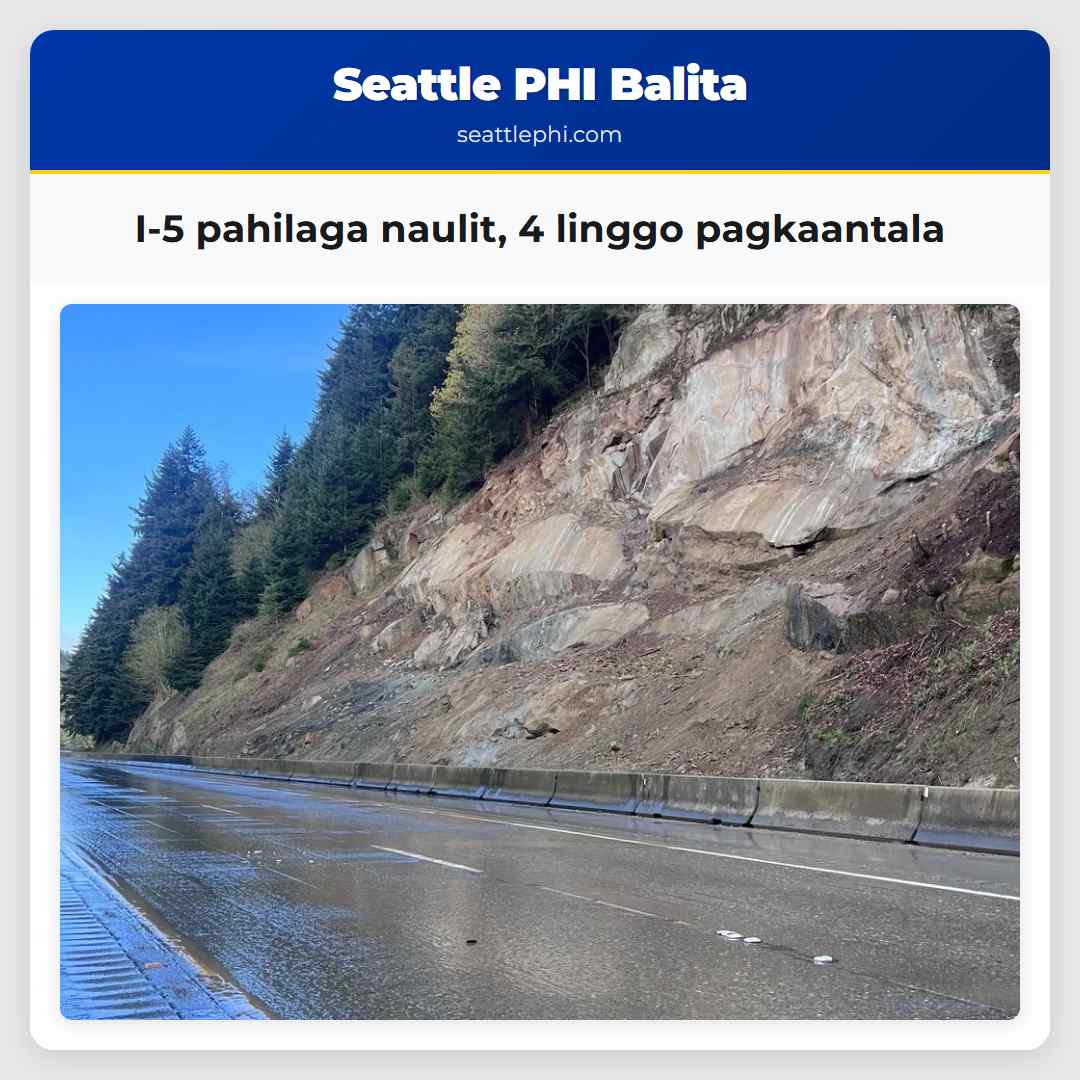 I-5 pahilaga naulit, 4 linggo pagkaantala