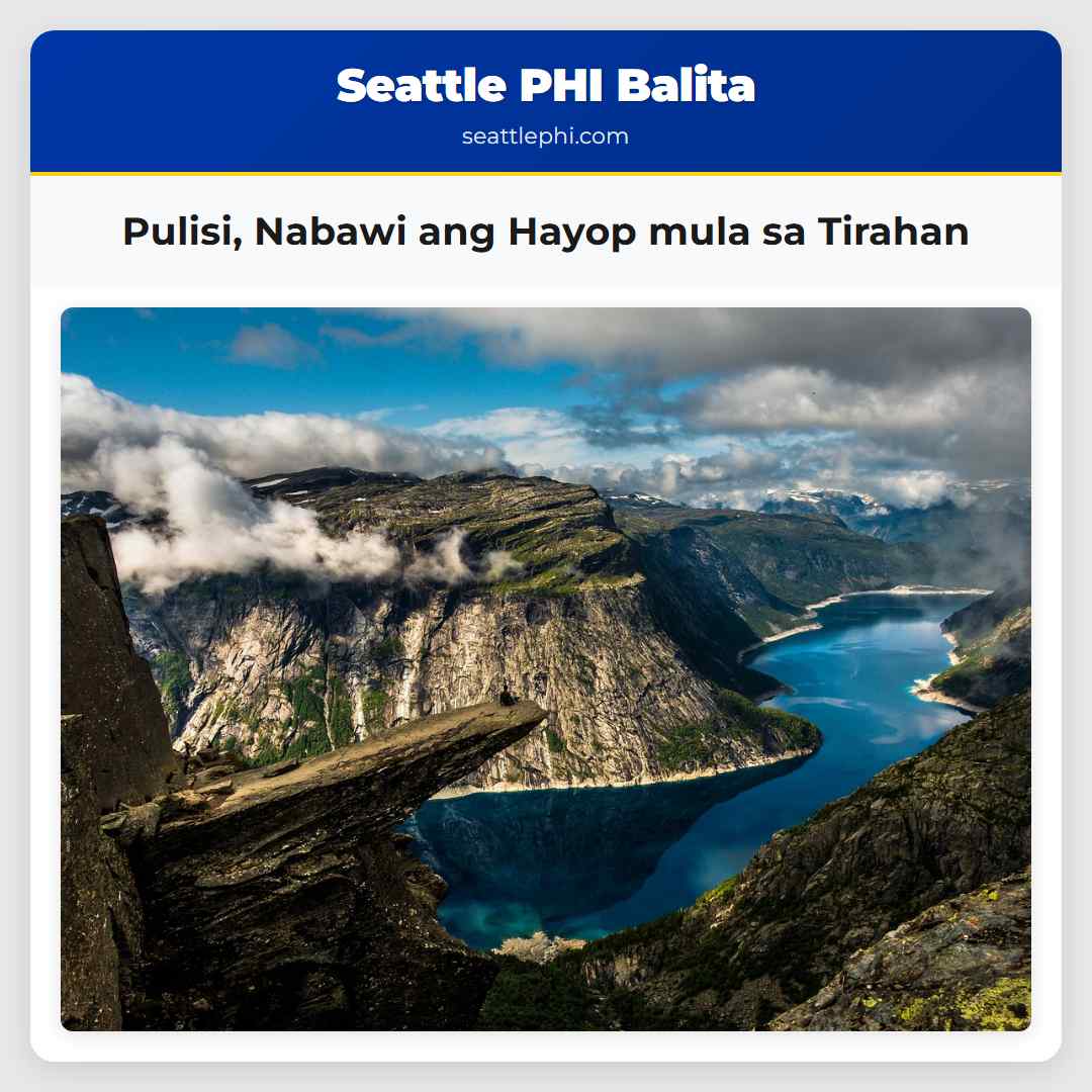 Pulisi Nabawi ang Hayop mula sa Tirahan