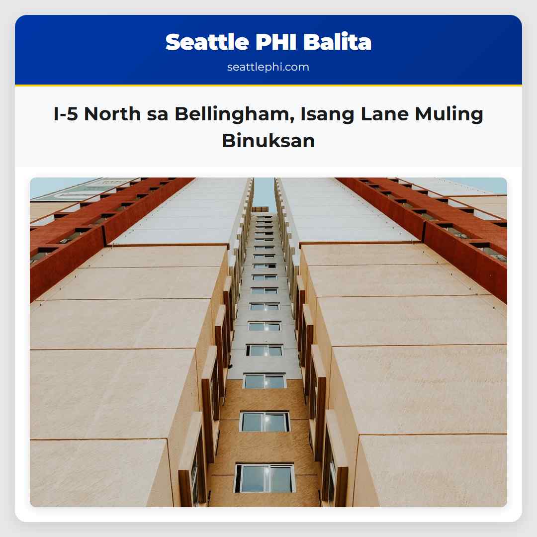 I-5 North sa Bellingham Isang Lane Muling Binuksan