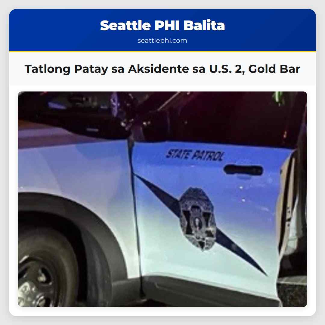 Tatlong Patay sa Aksidente sa U.S. 2, Gold Bar