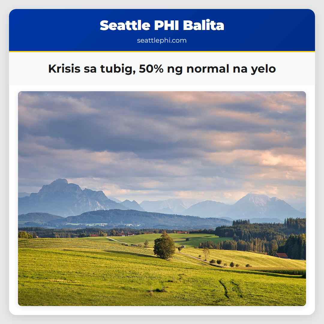 Krisis sa tubig, 50% ng normal na yelo